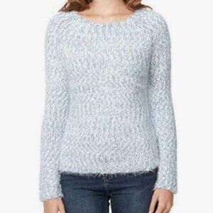 Women's Buffalo David Bitton Eyelash Knit Sweater Blue & White Size Large